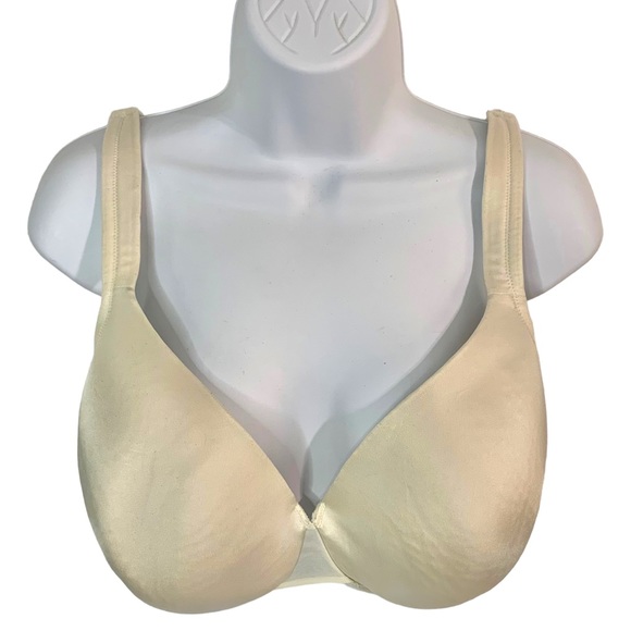 CACIQUE Full Coverage Satin Cream Underwire Bra Sz 38F - Picture 3 of 8